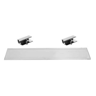 ETAŽER 50 x 11 cm, 6 mm, prozirno staklo + nosači 5-10 mm, četvrtasti, KAPITAN, KAP-06 50+90 02