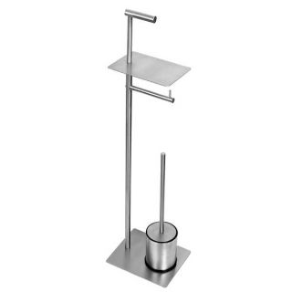 EXTRA držač wc četke, chrome, brušeni, samostojeći, 3 u 1, ROSAN KAP-96 61 99