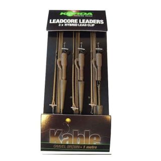 Korda Hybrid Lead Clip Leadcore Leaders Gravel LLHCG