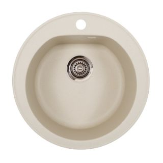 Sudoper bež X VENERA GRANIT s rupom OKRUGLI fi51x18cm/sa sifonom 90mm