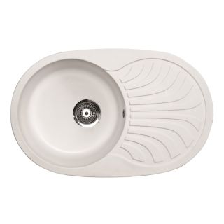 Sudoper bijeli X VENERA PLUS GRANIT ovalni 78x50x19cm sa sifonom 90mm