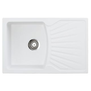 Sudoper bijeli X QUADRO PLUS GRANIT pravokutni 77x50X19cm sa sifonom 90mm