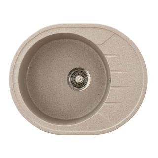 Sudoper bež X Venera M GRANIT ovalni 62x50x19cm/sa sifonom 90mm