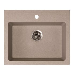 Sudoper bež X QUADRO 60 GRANIT s rupom PRAVOKUTNI 60x50cm sa sifonom 90mm