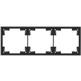 Okvir za prekidače i utičnice, crni, 3X (trostruki), COMMEL, 043-633