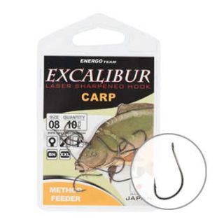 Udice Excalibur, Carp Method Feeder Black Nickel 10/1