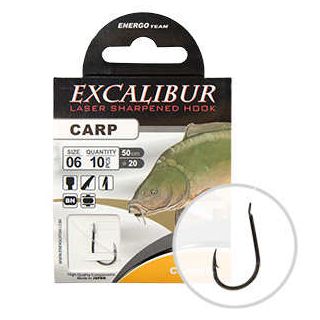 Udice Excalibur, Snelled, Carp Clasic, Black Nickel